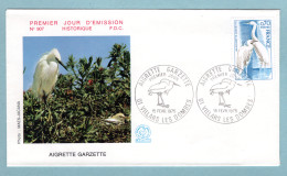 FDC France 1975 - Aigrette Garzette - YT 1820 - 01 Villards Les Dombes - 1970-1979