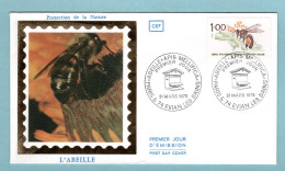 FDC France 1979 - Abeille (apis Mellifica) - YT 2039 - Paris Et 74 Evian Les Bains - 1970-1979