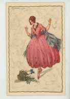 Illustrateur CORBELLA - Jolie Carte Fantaisie Femme élégante Et Panier à Terre - DEGAMI 1024 - Corbella, T.