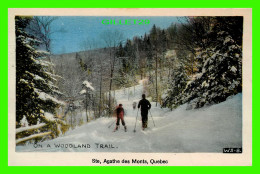 STE AGATHE DES MONTS, QUÉBEC - SKIING ON A WOODLAND TRAIL - WS, 8 - PECO - - Otros & Sin Clasificación