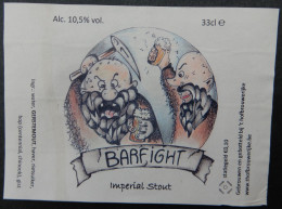 Bier Etiket (5x8), étiquette De Bière, Beer Label, Barfight Brouwerij 't Hofbrouwerijke - Bière