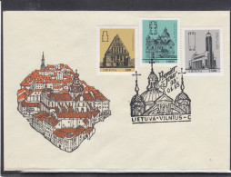 LITHUANIA 1993 Churches FDC Mi 511-513 #LTV236 - Litauen