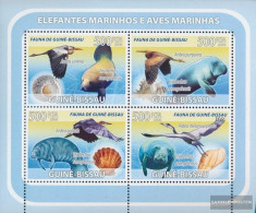 Guinea-Bissau 3777-3780 Sheetlet (complete. Issue) Unmounted Mint / Never Hinged 2008 Seeelefanten, Seabirds, Mussels - Guinea-Bissau