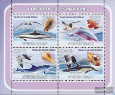 Guinea-Bissau 3773-3776 Sheetlet (complete. Issue) Unmounted Mint / Never Hinged 2008 Delfine, Seabirds, Mussels - Guinea-Bissau