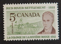 CANADA YT 324 NEUF**MNH " COLONIE DE LA RIVIERE ROUGE" ANNÉE 1962 - Nuevos