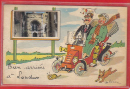 Carte Postale Fantaisie 86. Loudun  Tacot  Très Beau Plan - Loudun