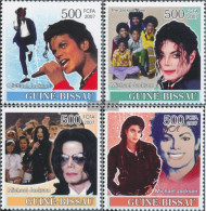 Guinea-Bissau 3663-3666 (complete. Issue) Unmounted Mint / Never Hinged 2007 Popstar Michael Jackson - Guinea-Bissau