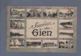 CPA - 45 - Souvenir De Gien - Multi-Vues - Circulée En 1909 - Gien