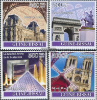 Guinea-Bissau 3653-3656 (complete. Issue) Unmounted Mint / Never Hinged 2007 Monuments Of Paris - Guinea-Bissau