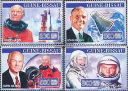 Guinea-Bissau 3526-3529 (complete. Issue) Unmounted Mint / Never Hinged 2007 Space John Glenn - Guinea-Bissau