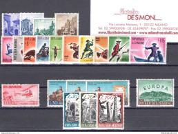 1961 San Marino, Annata Completa, Francobolli Nuovi 22 Valori + 2 Foglietti (Elicottero + Europa 1961) - MNH** - Années Complètes