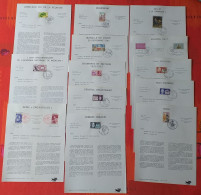 13 NOTICES POSTES ET TELECOMMUCATIONS TIMBRES PREMIER JOUR 1971 N° 10, 14, 16, 17, 24, 25, 28, 29, 30, 31, 32, 34, - Documents Of Postal Services