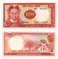 South Vietnam 100 Dong ND 1966  P-19  UNC Foxing - Viêt-Nam