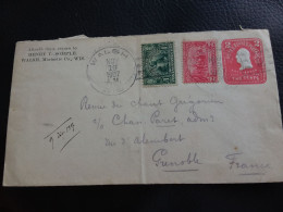 SUPERBE AFFRANCHISSEMENT N°164,165 Et Entier Washington Sur Lettre 1907 Pour L Admistrateur "revue Du Chant Grégorien - Briefe U. Dokumente