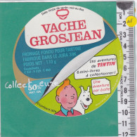 C1101 FROMAGE FONDU VACHE GROSJEAN  TINTIN MILOU 170 Gr LOMBARD 1974  - Quesos