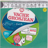 C1103 FROMAGE FONDU VACHE GROSJEAN  TINTIN MILOU 225 Gr LOMBARD 1974  - Fromage