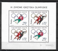 POLAND 1964 WINTER OLYMPIC GAMES  INNSBRUCK MNH - Blocs & Hojas