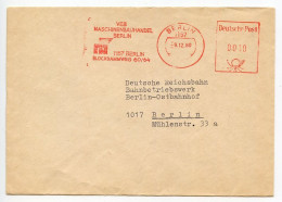 Germany, East 1980 Meter Cover; Berlin - VEB Machinebauhandel Berlin To Deutsche Reichsbahn - Frankeermachines (EMA)