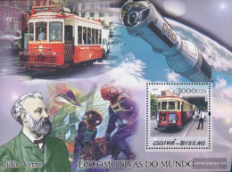 Guinea-Bissau Miniature Sheet 506 (complete. Issue) Unmounted Mint / Never Hinged 2005 Trams & Jules Verne - Guinée-Bissau