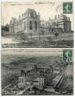 LOT 2 CPA 1909 * ECOUEN Le Château Vue D'Ensemble & Panoramique De La Maison D'Education De La Légion D'Honneur - Ecouen