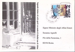1995-CARTOLINA PETIZIONE A Ministro Esteri Susanna Agnelli Per Cessazione Ostili - 1991-00: Marcophilie