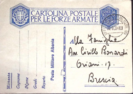 1939-UFFICIO Posta Militare/n.99 C.2 (30.8) Su Cartolina Franchigia, Tipo Albani - Guerre 1939-45