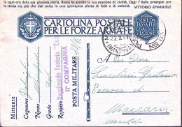 1941-Posta Militare/n.83 C.2 (22.8) Su Cartolina Franchigia - Guerre 1939-45