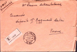 1942-Posta Militare/n.34 V2 (1.10) Su Raccomandata Servizio - Weltkrieg 1939-45