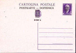 1944-LUBIANA Occupazione Tedesca Cartolina Postale Imperiale Soprastampata Lire  - Guerra 1939-45