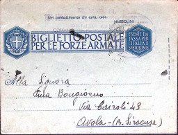 1943-C.DO MARINA TUNISI Per Hammamet Manoscritto Al Verso Di Biglietti Franchigi - Weltkrieg 1939-45