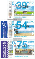 Netherlands 1901-1903BD (complete Issue) Unmounted Mint / Never Hinged 2001 Introduction Of Euros - Unused Stamps