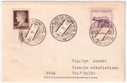 1945-ROMA Settimana Filatelica (14.12) Annullo Speciale Su Cartolina (Acuto Colo - Exhibitions