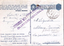 1943-Posta Militare/n.600 C.2 ( 15.4 Con Anno Errato1945) Su Cartolina Franchigi - Guerra 1939-45