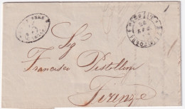 1857-STRADE FERRATE 3 Crazie In Ovale Su Lettera Completo Testo Ann. S.F. Leopol - Ohne Zuordnung