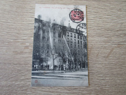 42 SAINT ETIENNE PLACE HOTEL DE VILLE CATASTROPHE DE MARS 1907 INCENDIE POMPIERS FEU LANCE - Saint Etienne