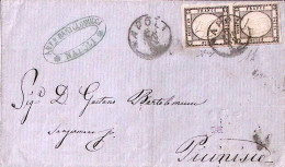 1862-Province Napoletane Coppia Gr.1 (19) Su Soprascritta Napoli (9.2.) F.to A D - Naples