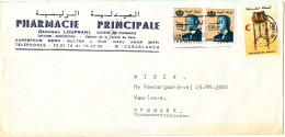 Morocco Cover Sent To Denmark 17-10-1983 RED CROSS Stamp + Other - Morocco (1956-...)