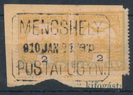 1908. Turul 2f Stamp Pair, MENCSHELY POSTAL AGENCY - Gebraucht