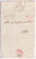 1809 NOVARA Ovale Rosso Su Lettera Con Intestazione A Stampa Completa Testo Il P - ...-1850 Préphilatélie