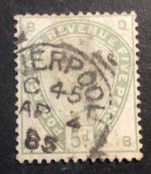 GB80  Victoria 5 P Vert YT 82 Couronne Oblitéré - Used Stamps