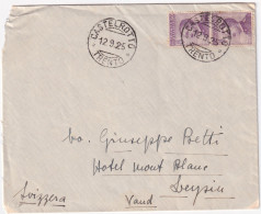1925-Michetti Coppia C.50 Su Busta Castelrotto (12.9) Per La Svizzera - Marcofilía