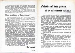 1944-R.S.I. Pieghevole Quattro Facciate "Calcoli Sul Dopo Guerra Di Un Lavorator - Plakate