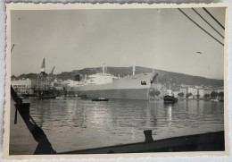 Photo Ancienne - Snapshot - Bateau BEARN - Cargo Pétrolier - Transport SFTP - Pousseur - Bateaux