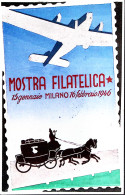 1946-MILANO Mostra Filatelica (17.2) Annullo Speciale Su Cartolina Affr. Democra - Expositions