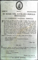 1797-In Nome Del Sovrano Popolo Bresciano Decreto Della Commissione Ordinaria Cr - Gesetze & Erlasse