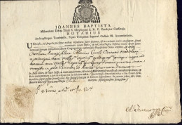 1760-documento Arcivescovo Giovanni Battista Rotario Dato In Torino Il 24 Luglio - Historische Dokumente