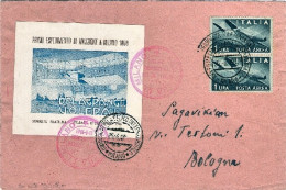 1947-busta Affr. Coppia Posta Aerea L.1 Stretta Di Mano Con Annullo Giornata Mar - Erinnophilie