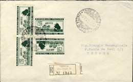 1952-Trieste A Lettera Racc. In Perfetta Tariffa Per L.105 Affr. Con Quattro L.2 - Marcophilie
