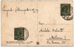 1925-annullo Di Ambulante P. Empedocle Hirbi Caltanissetta Su Cartolina Di Girge - Marcophilia