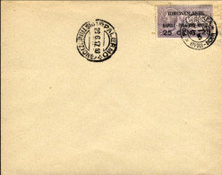 1917-cat.Sassone Euro 120 Busta Affr. Posta Aerea 25c.su 40c.violetto Con Annull - Marcofilie (Luchtvaart)